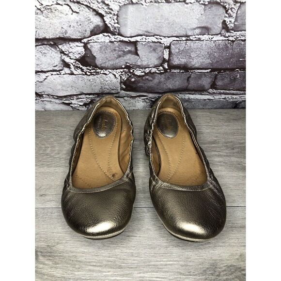Clarks Artisan Bronze Gold Leather Casual Ballet Flats Shoes Women Sz 8M US/39EU - Picture 16 of 16